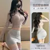 Lencería Sexy Disfraz de Secretaria Deseo Puro Falda Bodycon de Encaje Uniforme Coqueto Estilo Abstinencia Qqny