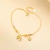 Pulsera "Hazte Rico al Instante" Chapada en Oro de Plata de Ley S925 de Yuebao Jewelry, Moderna, Sencilla, Sensación de Alta Gama, Nuevo Modelo para el Año del Caballo