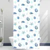 Cortina de ducha para mampara de baño de alto peso proveedor de comercio electrónico transfronterizo cortina de ducha de poliéster impermeable y antihongos para baño