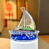 Chaveiro Vela Azul Série Oceano Infundido com Óleo Pingente Criativo de Areia Líquida Acrílica Acessório para Alça de Bolsa Presente