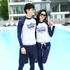 Traje de Buceo Nuevo para Pareja Traje de Baño de Manga Larga Traje de Medusa para Hombre y Mujer Traje de Snorkel Traje de Baño Conservador para Playa