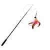 Vara de Pesca Telescópica 1.8m Vara Teaser para Gatos com Fio de Aço, Vara Telescópica Longa com Penas, Resistente à Mordida, com Sino, Brinquedo para Filhotes para Entretenimento