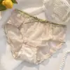 Braguitas Triángulo Puro Deseo Malla Ropa Interior Femenina Algodón Puro Entrepierna Antibacteriana Encaje Dulce Estilo Girly Transpirable Verano Estilo Delgado