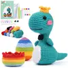 Paquete de Materiales para Crochet de Lana Set Muñeca de Peluche de Tejido Muñeca Tejida Muñeca de Ganchillo Tejido DIY