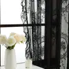 Nueva cortina francesa redonda con espejo y flores, para sombrear ventanas, con varillas de tela de encaje, venta al por mayor, instalación sin perforaciones de cortina de gasa terminada