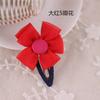 Venta Caliente Niños Pinza BB Cuadros Lazo Flor Pasador Tela Accesorios para el Cabello Color Dopamina Joyería