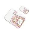 Menina de Mercadorias Secas Tsuchiame Espelho Dobrável Espelho de Maquiagem Desktop de Estudante Portátil Espelho de Retoque para Meninas Estilo Melhor Amiga