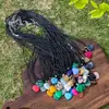 Pendente de Cavalo de Cristal Rosa Amazon Transfronteiriço 16mm Pequeno Coração de Pêssego Presente de Dia dos Namorados Pingente em Forma de Coração de Pedra Natural