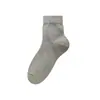 Calcetines para hombre para todas las estaciones, algodón puro, resistentes al olor, calcetines deportivos transpirables de malla, calcetines sin costuras de media pantorrilla