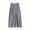 Falda Nueva de Cachemir Peinado para Mujer Otoño e Invierno 2025 Delgada Casual Gris de Pierna Recta