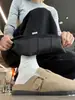Pantalones deportivos estilo americano con cintura acanalada para mujer, nuevos para primavera y otoño, adelgazantes, de cintura alta, pierna recta holgada, para mujeres petite, versión estrecha de pantalones de pierna ancha