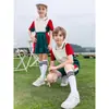 Uniformes Escolares de Verano para Estudiantes de Primaria, Niños y Niñas, Trajes Deportivos, Uniformes de Jardín de Infancia Estilo Británico, Uniformes de Clase, Uniformes de Rendimiento para Compra Grupal