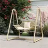 Cadeira de Balanço para Exterior, Cadeira Suspensa para Pátio e Jardim, Cadeira de Balanço de Três Lugares, Cadeira de Balanço para Cafeteria e Loja de Chá com Leite, Balanço Combinado