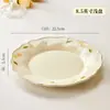 Vajilla de Cuencos y Platos Frescos Color Tinta para Uso Doméstico 2025 Nuevos Cuencos de Cerámica para Arroz Cuencos para Fideos Platos Hermosos Cuencos para Sopa con Doble Asa