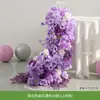 Arreglo Floral de Mesa Cascada en Rosa y Morado, Popular Decoración Floral de Mesa Cascada en Línea, Flores Artificiales para Bodas, Hoteles, Compromisos, Pedidas de Mano y Mesitas de Noche