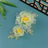 26 Estilos Nuevos de Flores de Seda Hechas a Mano Estilo Chino Tradicional, Accesorios para el Cabello Hanfu Verde Claro, Accesorios Dulces para Maquillaje y Peinado, Adornos para el Cabello de Flores Planchadas
