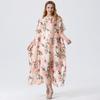 Casual, Cómodo y Holgado Estampado Transfronterizo Nuevo Falda Larga de Imitación Seda Ropa de Playa Talla Grande Comercio Exterior Europeo y Americano