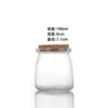 Botella de Vidrio para Pudín con Tapa Taza para Yogur Gelatina Mousse 100ml Diámetro Grande Botella Flor Taza para Postre para Hornear