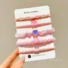 Gomas para el Cabello Dulces de Dibujos Animados Estilo Coreano, Cuerdas Pequeñas para Moños, Bandas Elásticas de Alta Elasticidad, Cuerdas para el Cabello de Bebé y Niños, Accesorios para el Cabello de Gama Alta
