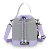 Bolso cruzado nuevo de nailon multifuncional y elegante con un diseño moderno de bloques de color y mini bolsa para teléfono
