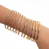 Conjunto de Pulseras de Metal de Hierro Trenzado Geométrico Multicapa Personalizado Estampado de Moda Multicolores Transfronterizo Europeo y Americano Más Vendido