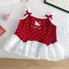 Camiseta regata de alcinha para meninas Verão 2026 Nova Estilosa Bebê Sem mangas Fina Roupas de Verão Roupas de Princesa para Crianças