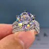 Chenrui Joyería de Deseos Transfronteriza Lujo Accesible Diamante Circonita Blanca Anillo Blanco Accesorios Populares Europeos y Americanos Venta al por Mayor