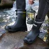 Botas de Chuva Transfronteiriças para Homens, Meio da Panturrilha, Antiderrapantes, Sapatos Impermeáveis, Novas Botas de Água de Moda para Exterior, Sapatos de Borracha Quentes para Exterior Meio da Panturrilha