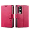 Adecuado para funda de cuero para teléfono plegable Samsung Z Fold 8, Fold 7/6/5/4 con hebilla, ranura para tarjetas y cubierta protectora con soporte