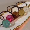 Coração da menina Tendão de borracha elástica de alta super fofo garotinha imitação de bola de cristal anel de cabelo high-end luz de luxo Internet celebridade corda