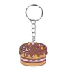 PVC pastel regalo de cumpleaños llavero decoración de mochila transfronterizo lindo postre pastel llavero celebración