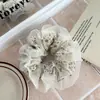 Ligas para el Cabello Florales Lindas Estilo Coreano, Cuerdas para el Cabello de Moda para Mujeres, Bandas para el Cabello Versátiles de Doble Capa, Scrunchies Dulces y Frescos