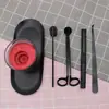Herramienta para vela aromática negra Spot cortador de velas gancho para fuego de vela tapa de vela campana de vela accesorios de encendedor tijeras para mecha de vela