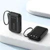 Novo tesouro de carregamento no atacado 20000 mA mini grande capacidade ultrafino com cabo de carregamento integrado power bank móvel presente