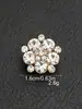 Botón Metálico con Incrustaciones de Diamantes Florales Estilo Tweed para Suéter Abrigo Cárdigan Vestido Botón Decorativo Versátil Cosido a Mano Accesorios para Manualidades
