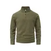 Moletom Masculino Meio Zíper Outono e Inverno Transfronteiriço Jaqueta Versátil de Fleece Patchwork Top Esportivo para Fitness Corrida para Homens