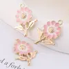 Aleación Pegamento Flor Joyería Accesorios Europeos y Americanos Nicho Margarita Collar Colgante Pendientes DIY Bolsa Colgante Pequeño