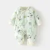 Mono Acolchado de Algodón para Bebé Recién Nacido 40g, Pelele Delgado de Algodón Sin Costuras, Ropa de Estilo Mariposa de Algodón Puro para Otoño e Invierno, Traje para Gatear de Bebé