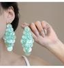 Aretes de Borla con Cuentas de Flores de Aliento Nocturno ~ Aretes de Tuerca para Mujer con Flores de Color Contraste Retro, Aretes de Tuerca para Vacaciones, Aretes de Estilo Étnico
