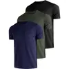 Camisa de verano para hombre transpirable de secado rápido color liso versátil moda simple casual estilo americano moderno cuello redondo manga corta en stock