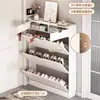 Zapatero ultrafino para uso doméstico, mueble de almacenamiento estrecho para entrada, diseño de montaje en pared, nuevo modelo 2026, zapatero abatible para el pasillo