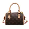 Bolsa feminina tipo almofada transfronteiriça 2026 novo modelo, padrão floral vintage, toque de alta qualidade, bolsa de mão feminina Boston e bolsa pequena transversal