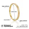 Pulseira de Aço Titânio Feminina Dourada Incrustada com Strass Fecho Leve Luxo Pulseira Acabamento Espelhado Artesanato Toque de Alto Padrão Joia