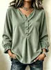 Ropa de Mujer Europea y Americana 2026 Transfronteriza Amazon Estación Independiente Nuevo Top Camisa de Pana de Manga Larga para Viajar Cuello en V