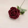 Rosa Única Artificial, Mais Vendido Transfronteiriço, Decoração Quente para Casa, Rosa Vermelha Artificial, Arranjo de Chão para Salão de Casamento, Arranjo de Flores Artificiais