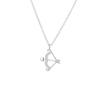 Amor Cupido Arrow Colar Feminino Nicho Design Avançado Flash Diamante Cupido Arco e Seta Clavícula Cadeia Jóias Atacado