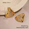Moda Transfronteriza Europea y Americana Temperamento Pendientes de Acero Inoxidable en Forma de Corazón Pendientes de Diamantes de Lujo Ligero Femeninos Pendientes al por Mayor