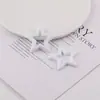 Estrela Colorida Vazada de Cinco Pontas Acrílico DIY Chaveiro Artesanal Pingente de Bolsa Material para Joias Pequenos Acessórios