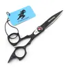Tijeras de Peluquería Tomahawk Negras Personalizadas de 5.5 pulgadas, Tijeras para Cortar el Cabello, Tijeras Planas, Tijeras Entresacadoras