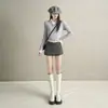 Falda corta de traje retro americano de cintura baja para Otoño 2026 transfronterizo, Pantalones de falda elegantes de línea A para Otoño-Invierno nuevos por Yichun
